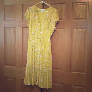 Yellow flowered dress